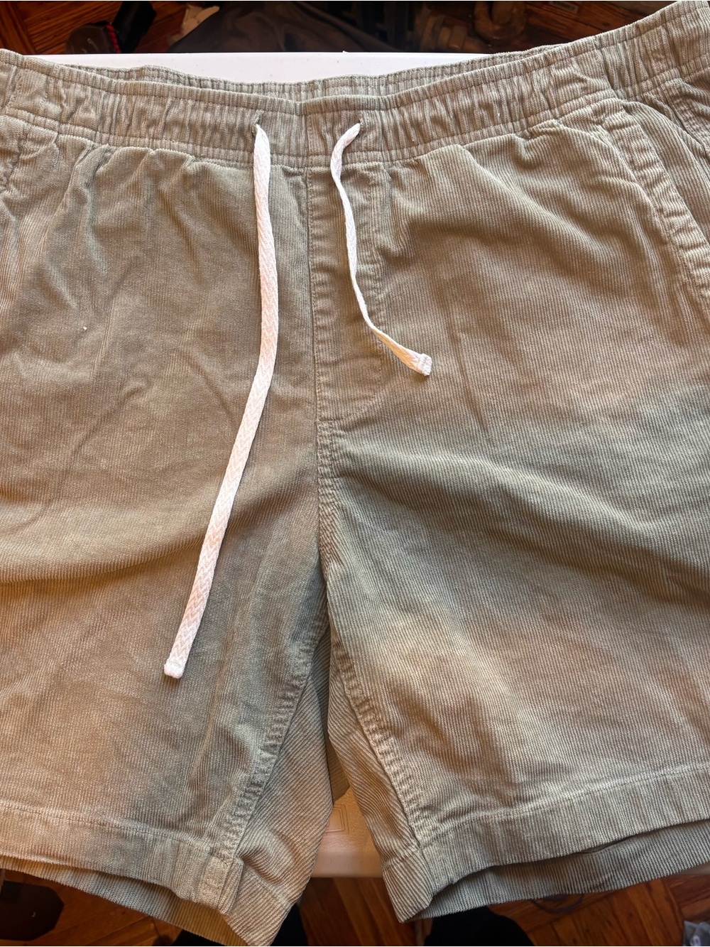Bonobos Tan Corduroy Drawstring Hybrid Shorts with White Tie